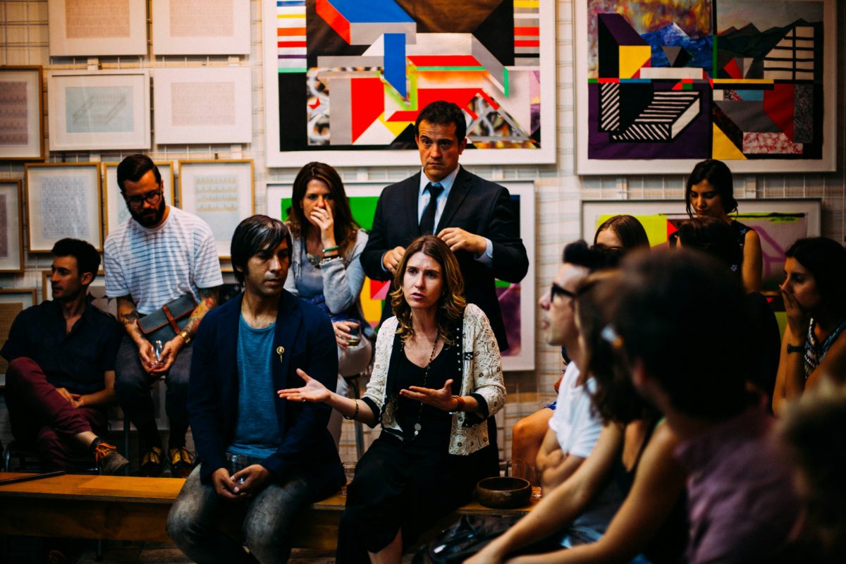 A group taking part in a workshop